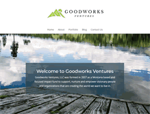 Tablet Screenshot of goodworksventures.com